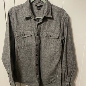 Gray Button-Up Shirt Eddie Bauer